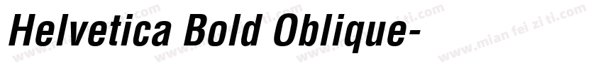 Helvetica Bold Oblique字体转换